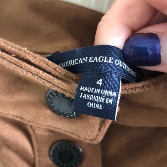 Brown suede button down skirt - Picture 2 of 2